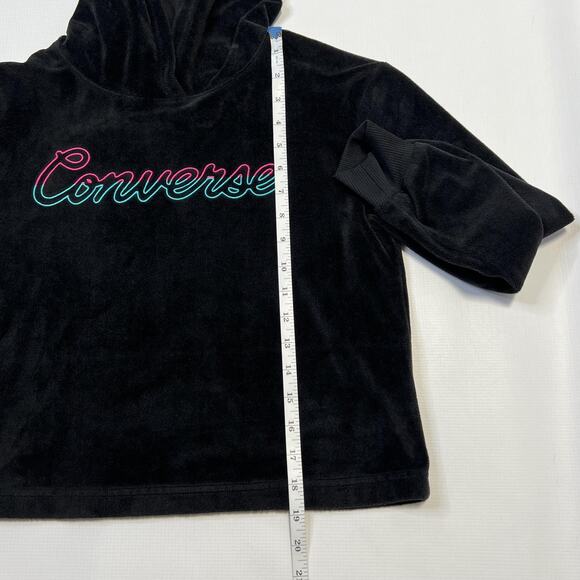 Converse Hoodie Pants Set Youth Large 12-13 Velour Pink Stripes Outfit Tracksuit - Picture 11 of 15